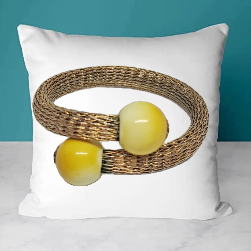 Gold and Yellow Tones Mesh Bracelet